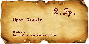 Ugor Szabin névjegykártya